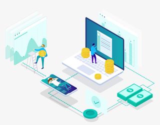 渐变商务扁平化免抠