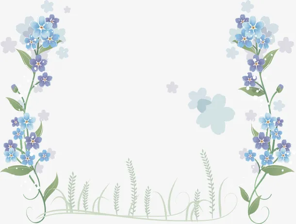 手绘花朵免抠