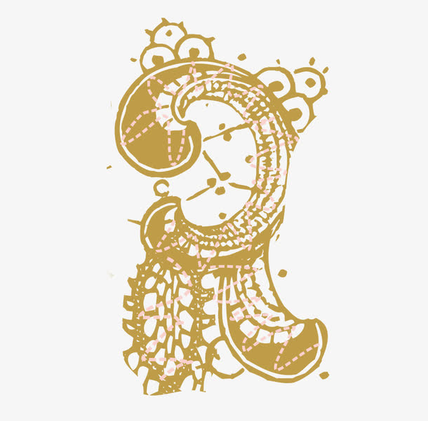 刺绣花纹矢量图免抠