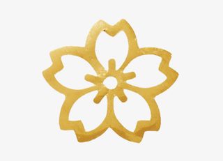 金色的花朵模型免抠