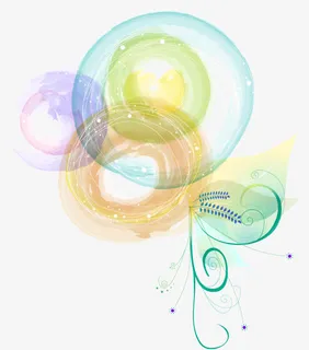 水彩墨迹抽象装饰免抠