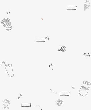 手绘白色透明零食免抠