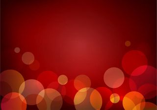 红色圆形黄斑光效海报背景