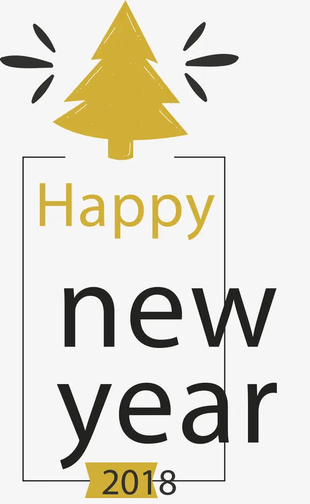 新年标签装饰图案免抠