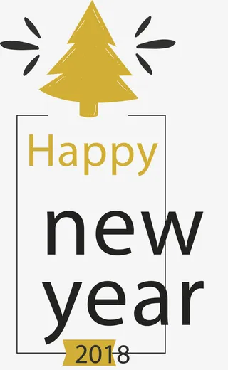 新年标签装饰图案免抠