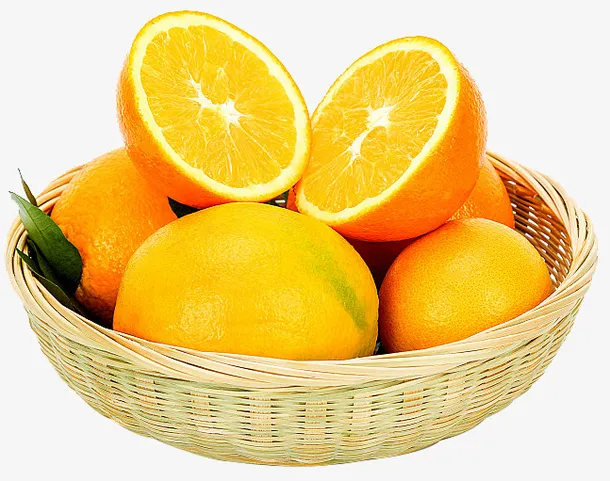 一篮橙子免抠
