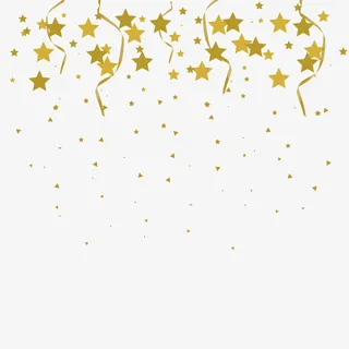 星星飘带装饰免抠