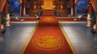 中国风红色游戏场景免抠