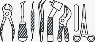 矢量卡通手术器具免抠