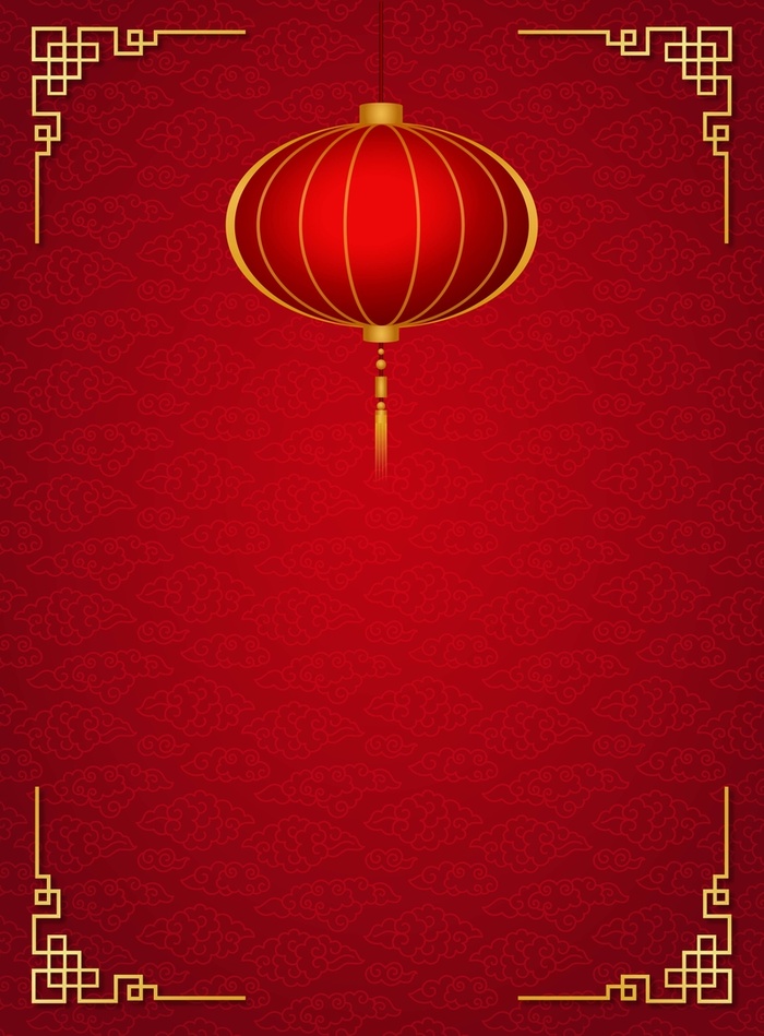 矢量新年中国风红灯笼背景高清