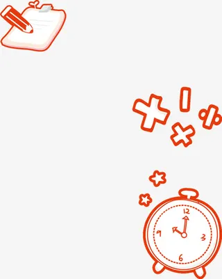 学生学习广告红色免抠