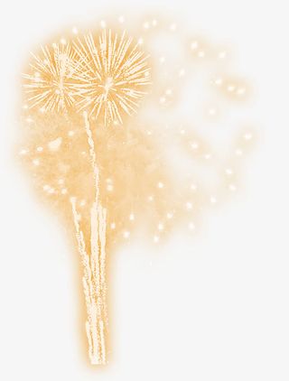 烟花新年派对海报图片免抠