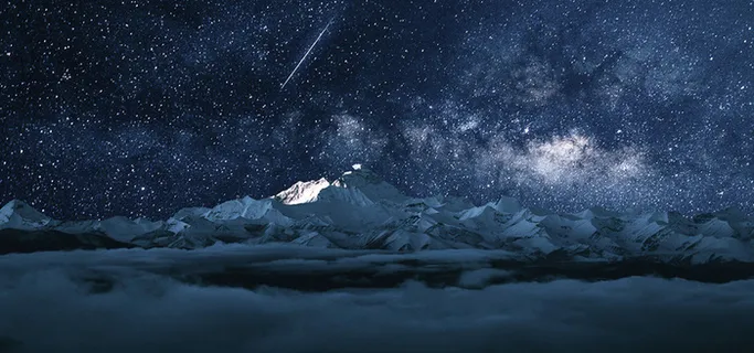 雪山星空背景图高清