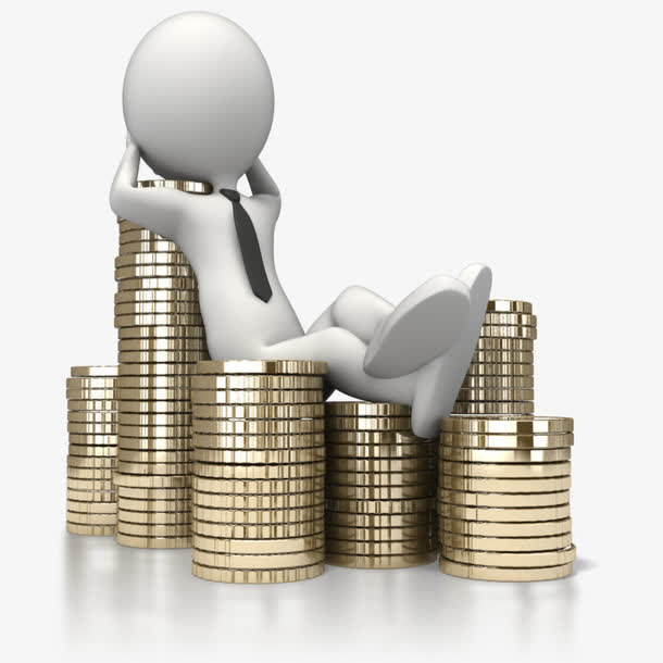 金币上的卡通人免抠