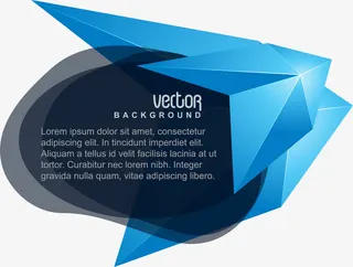 蓝色科技图形标题框免抠