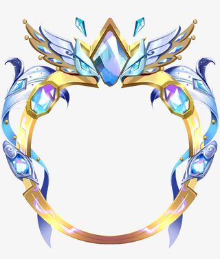 蓝色宝石头像框免抠
