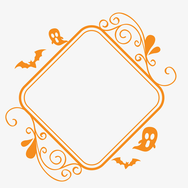 万圣节主题恐怖边框7免抠