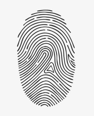 黑色手指指纹免抠