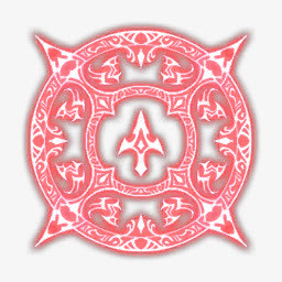 手绘红色光效游戏图标免抠