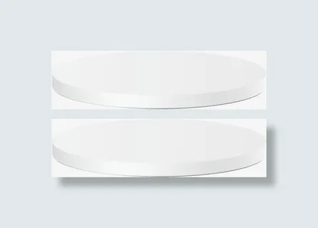 白色卡通简约圆形舞台免抠