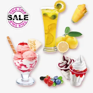 冰沙甜品促销免抠