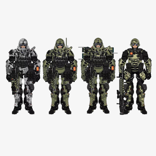 抽象数据合成独特特战队免抠