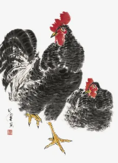 水墨鸡儿免抠 水墨鸡儿免抠