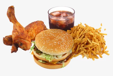 鸡腿汉堡套餐免抠