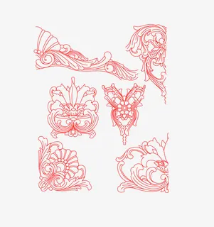 线稿树叶免抠 线稿树叶免抠