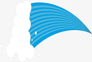 简笔装饰元素浪花免抠