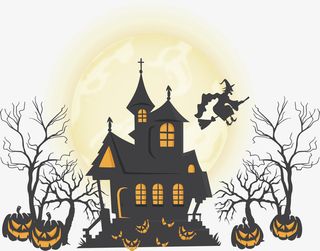 万圣节城堡免抠