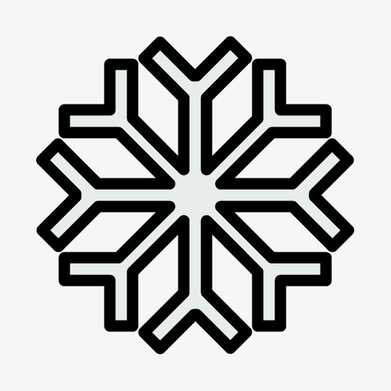 线条雪花免抠