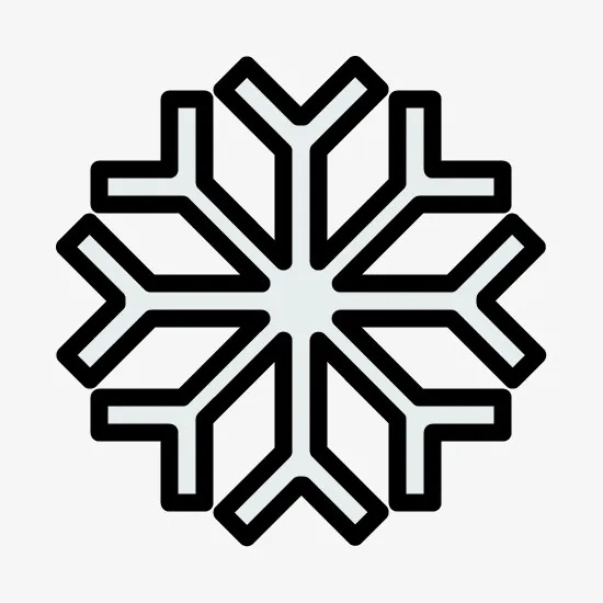 线条雪花免抠