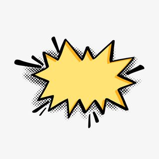 简约漫画对话框爆炸框免抠