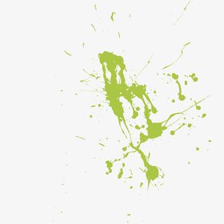 绿色墨迹喷溅免抠