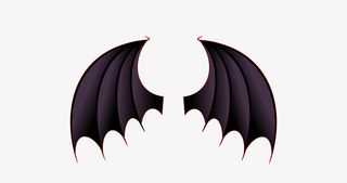 黑色吸血鬼翅膀免抠