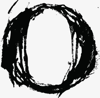 中国风墨迹字母O免抠