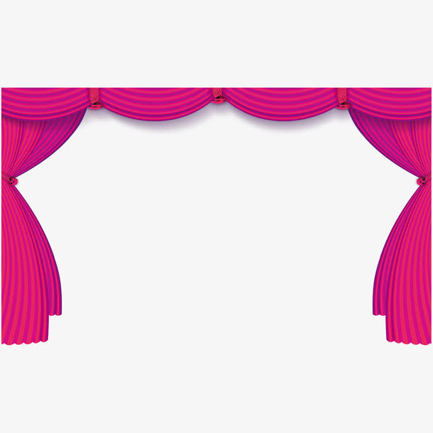 紫红色的幕帘免抠