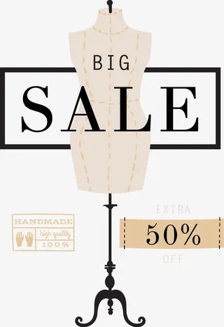 促销模特衣架免抠