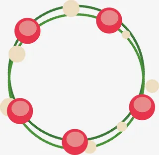 矢量图圣诞圆环装饰免抠