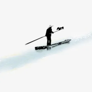 渔夫在撑船免抠