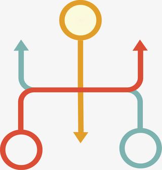 组织结构箭头素材免抠