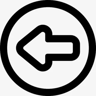 左箭头在一个圆圈的轮廓图标免抠