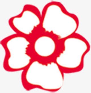 手绘红色喜庆梅花造型免抠