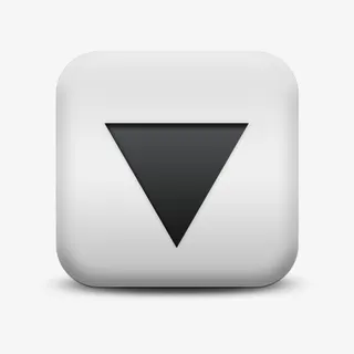 磨砂白广场图标箭三角形固体下来免抠