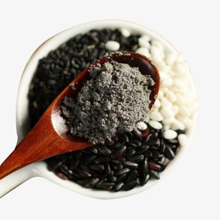 木勺里的芝麻粉素材免抠