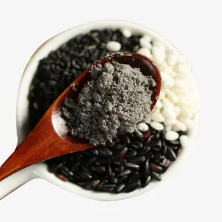 木勺里的芝麻粉素材免抠