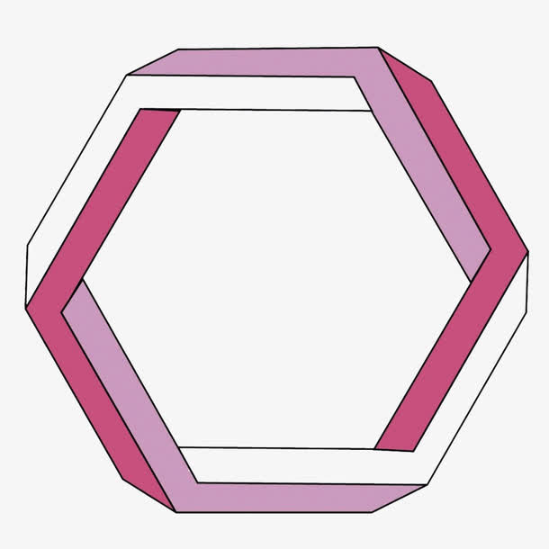 矛盾空间六边形素材免抠
