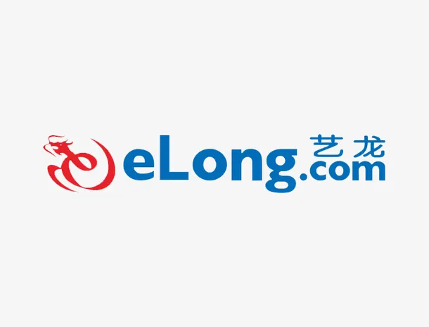 红蓝色艺龙酒店图标免抠