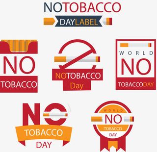 矢量手绘戒烟图标免抠